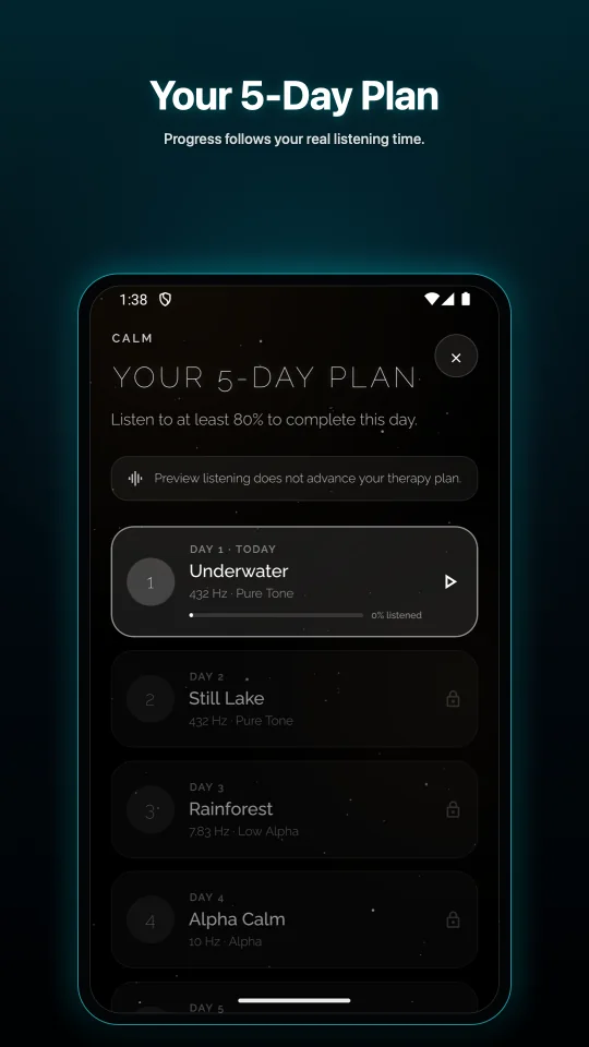 Hamen Android five-day listening plan