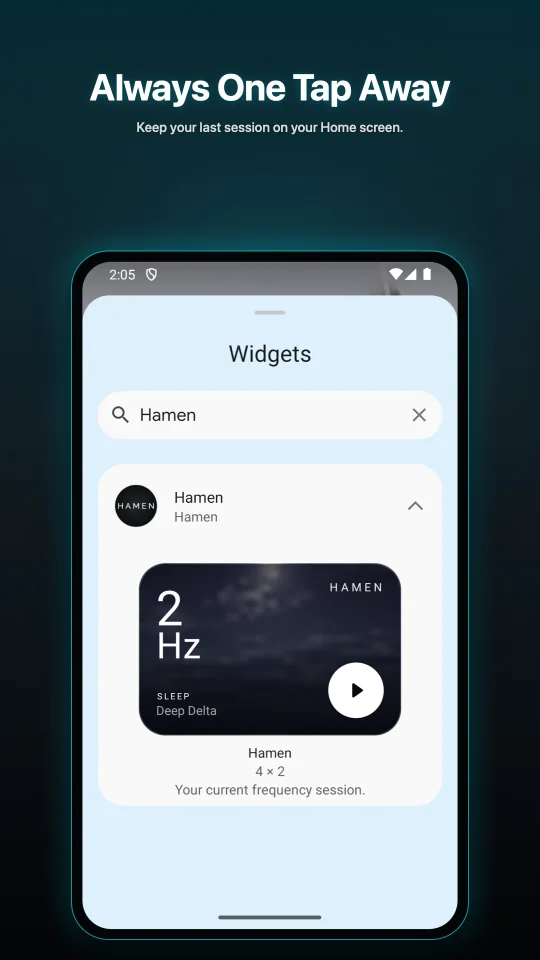 Hamen Android Home-screen widget